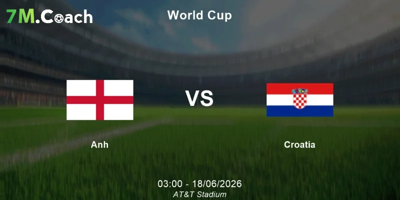 Dự đoán kết quả Anh VS Croatia